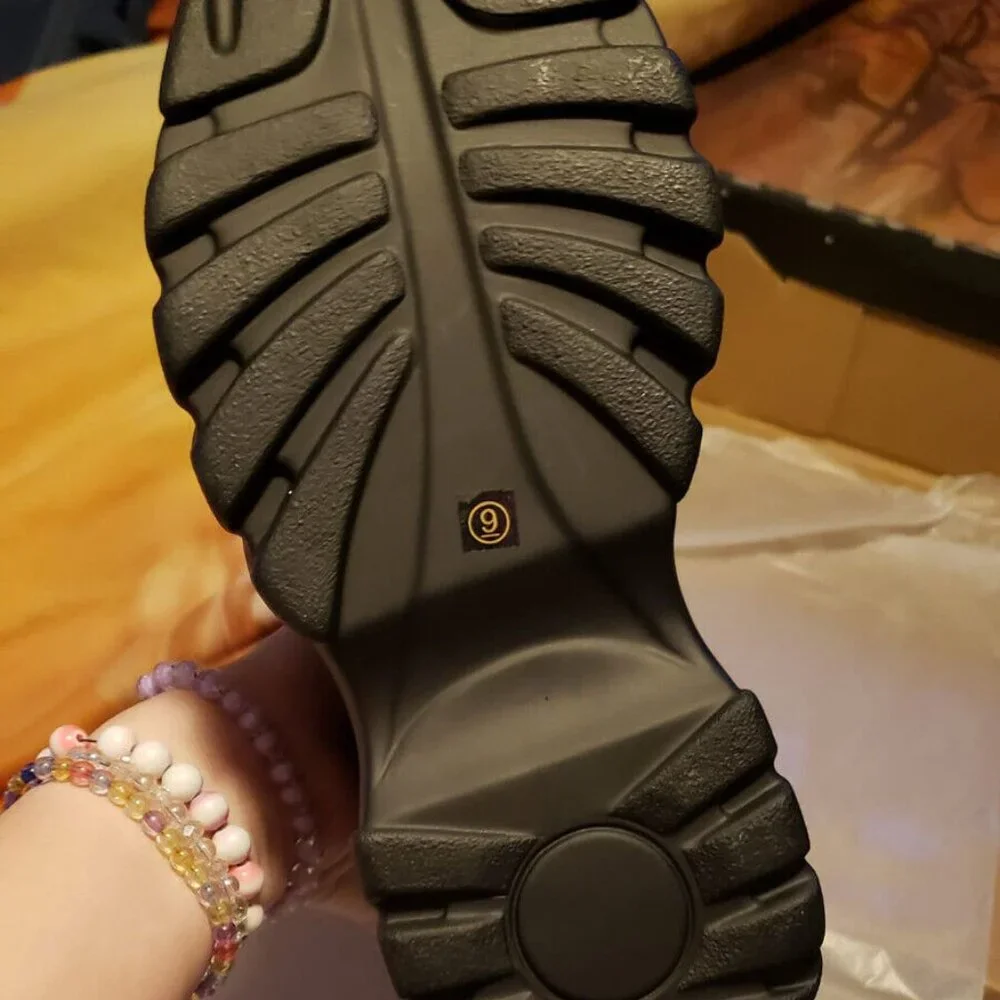 Rainbow reflective Ankle platform Boots with Black Accents - Picture 3 of 3